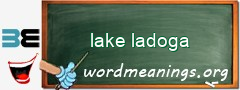 WordMeaning blackboard for lake ladoga